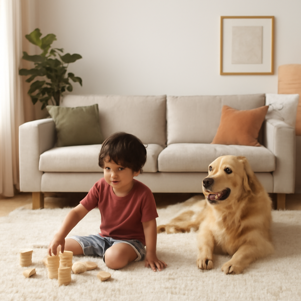 Crianças e pets na sala: protocolo de higienização que reduz odores e riscos sem sacrificar o estofado