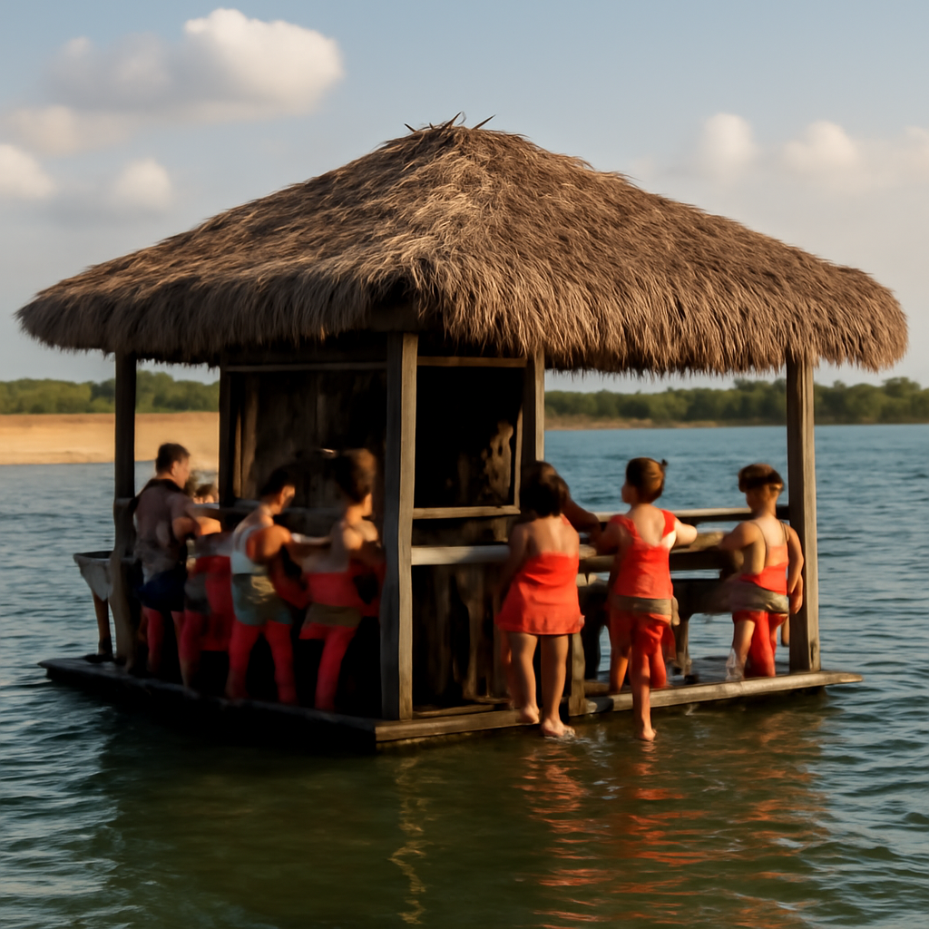 Bar flutuante na Crôa do Goré: como transformar o passeio em um dia inteiro de descanso no Rio Vaza-Barris